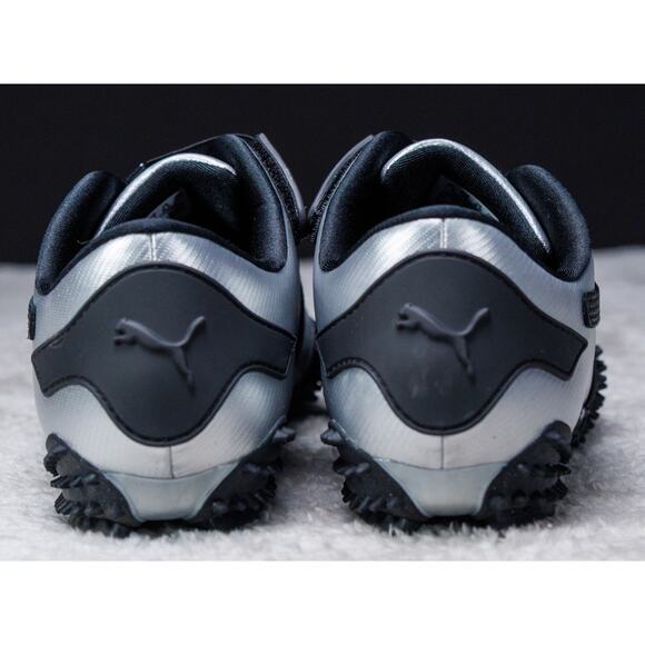 Puma Mostro Metal Silver Black Leather Sneakers Womens Size 10 Mens 8.5 - Picture 5 of 16